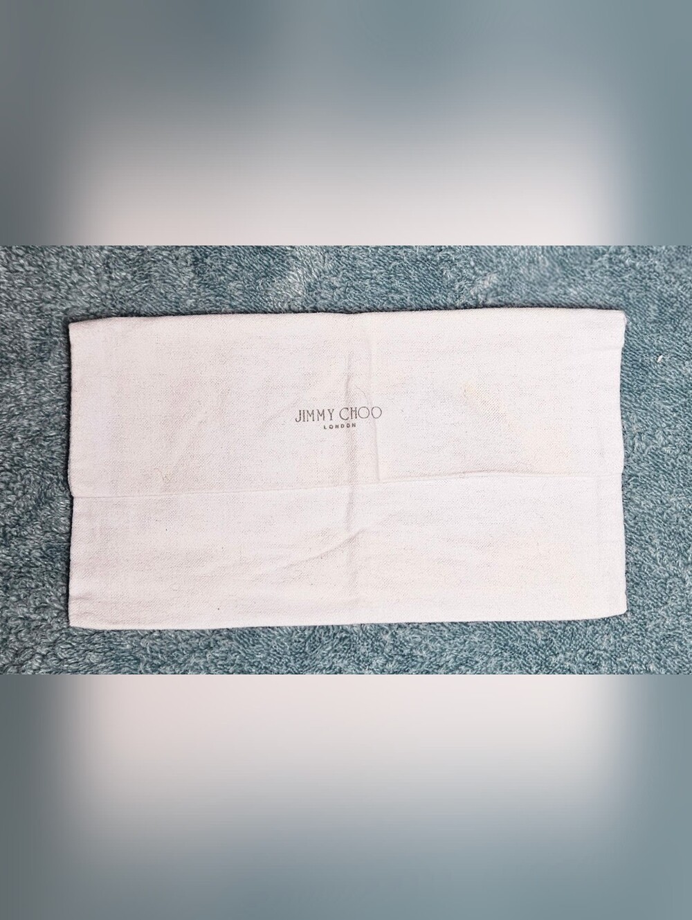 Jimmy Choo Dust Bag Authentic Large White Silky Envelope Flat Clutch Purse Pouch